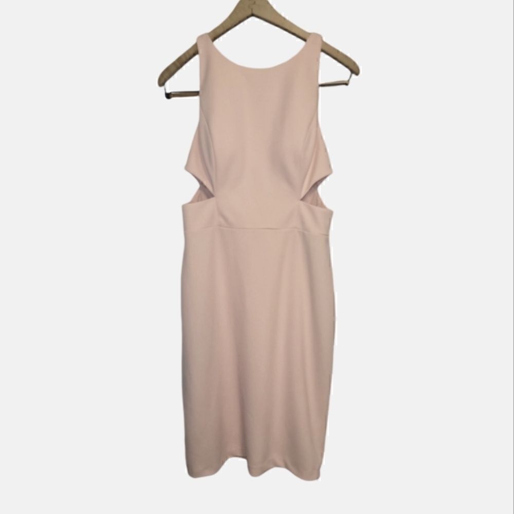 Aidan Mattox Pink Blush Side Cut-Out Dress 8